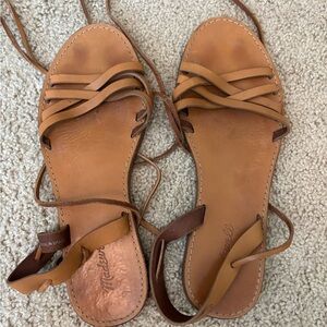 Madewell Brown Strappy Leather Sandals